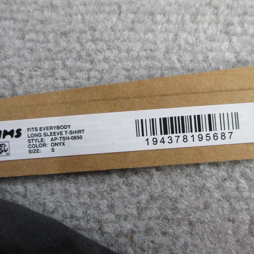 SKIMS Fits Everybody Long Sleeve T Shirt Womens Small Onyx Black Stretch NEW - Picture 5 of 9